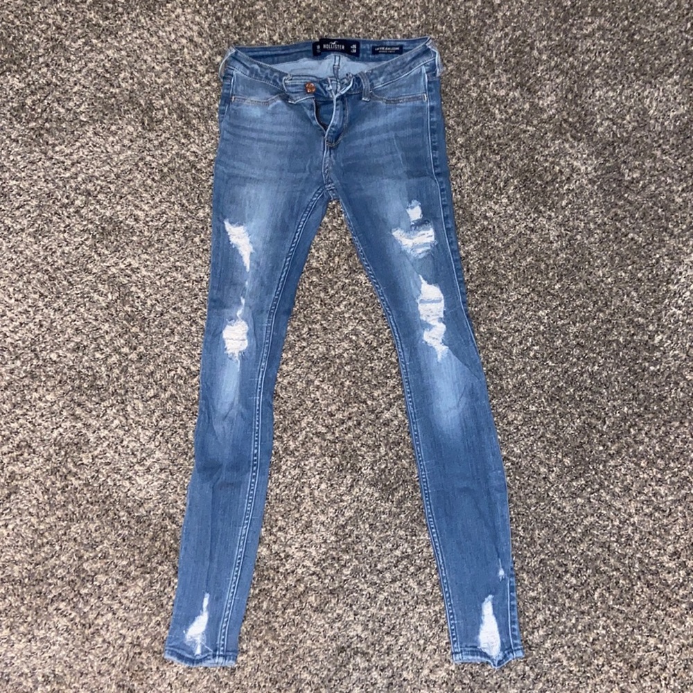 1R Hollister W25 L28 Ripped Low Rise Jean Legging Advanced Stretch